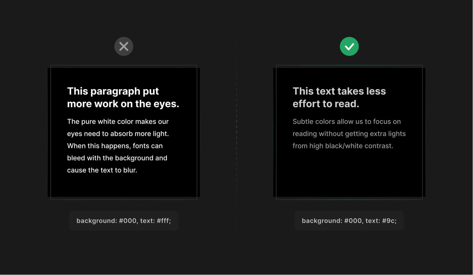 Plan your color use — Dark Mode UI Tip