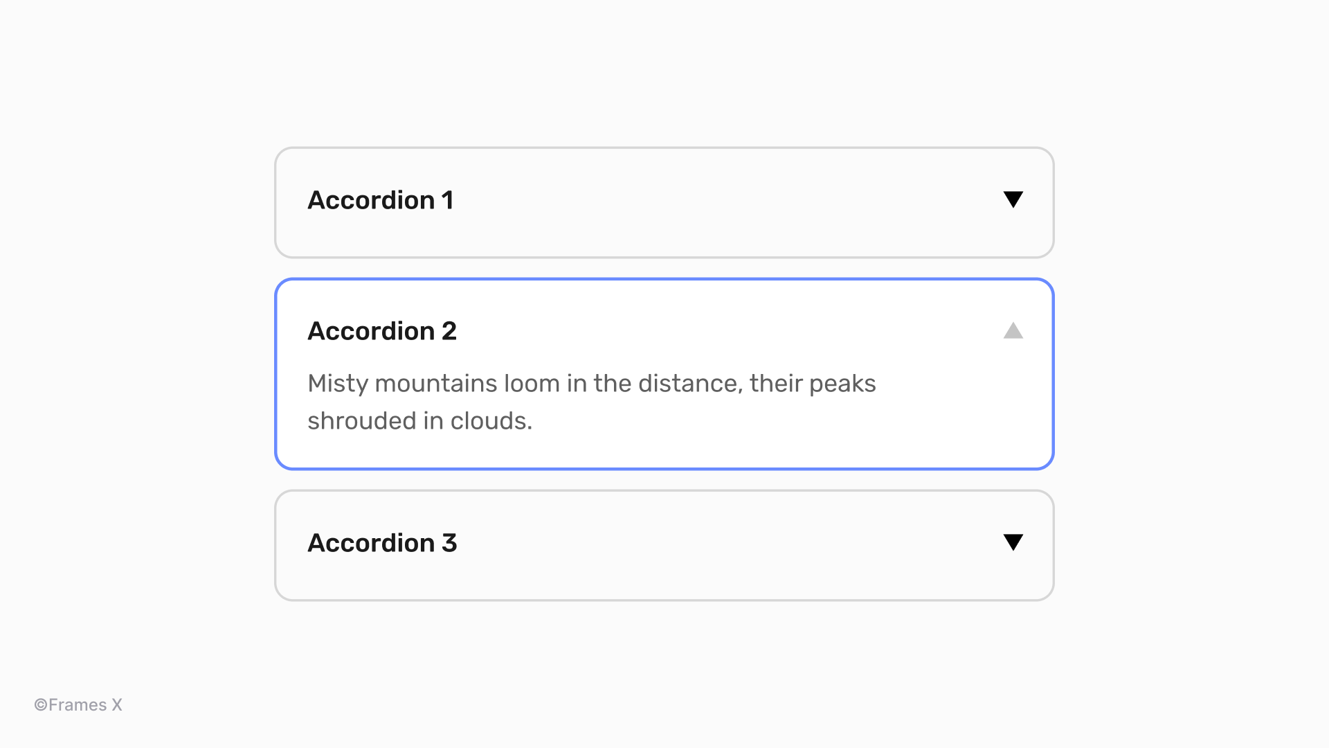 Symbols for accordion UI